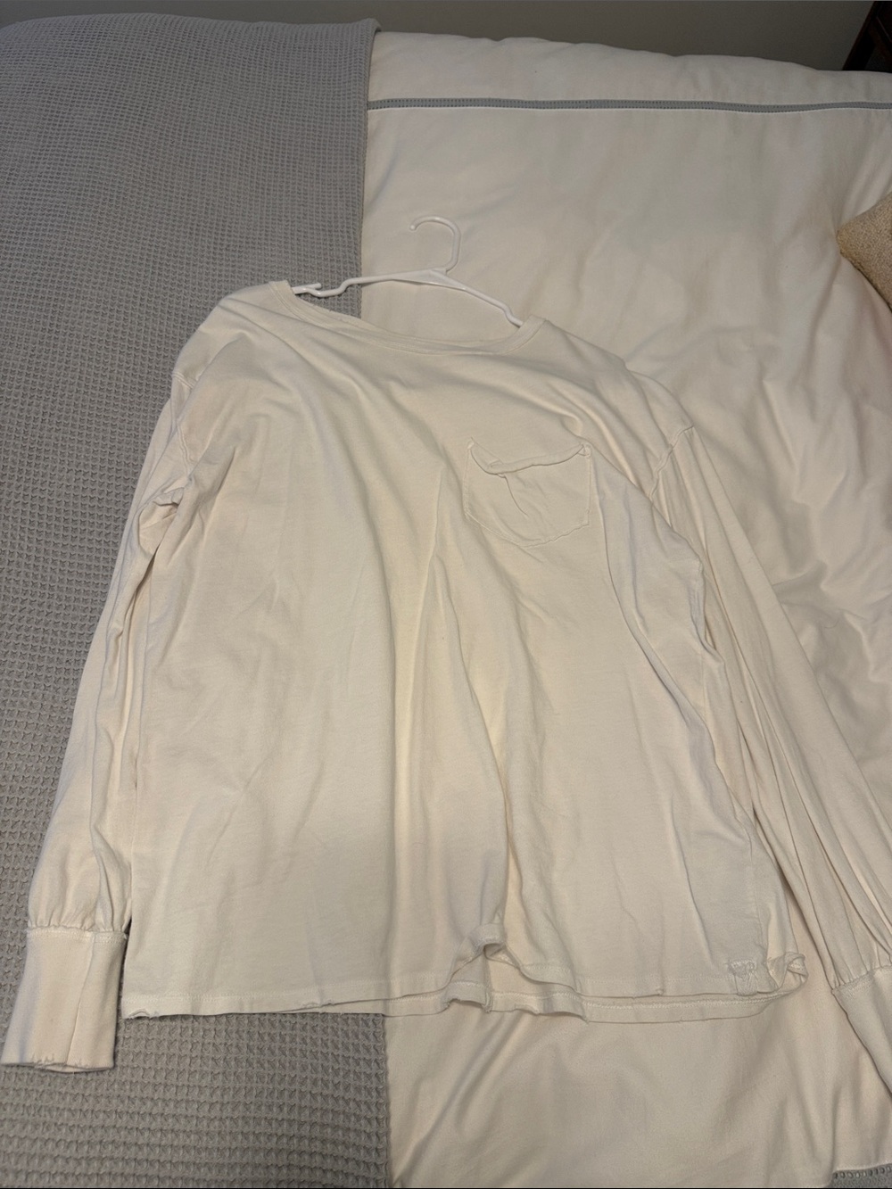 We The Free Women’s Long Sleeve Pocket Tee in Creamy White